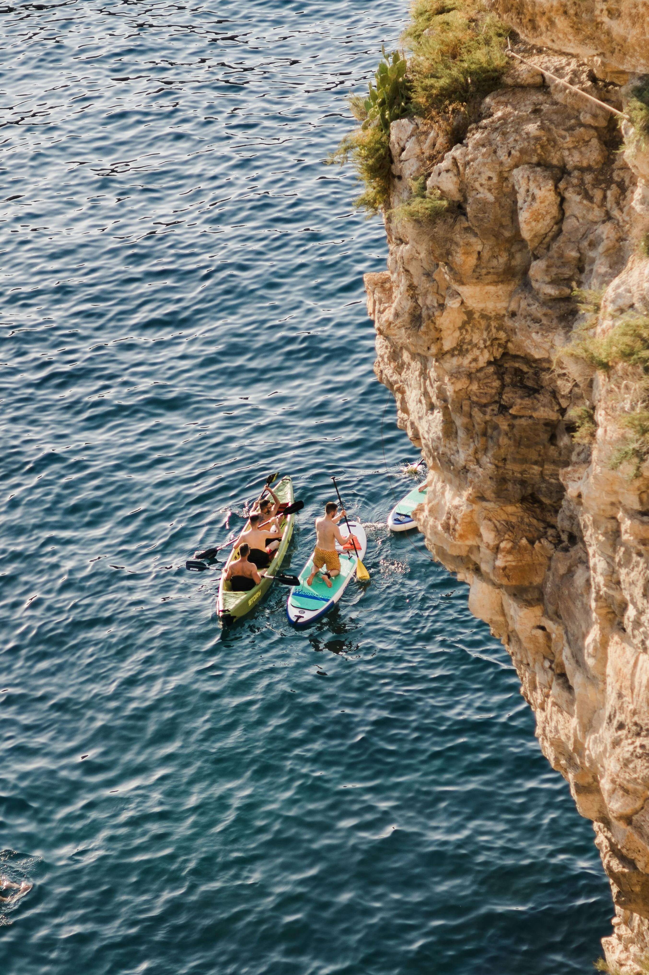Kayaking on the Adriatic sea